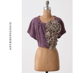 Anthropology Sweater vest Purple Moth